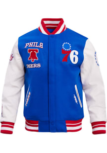 Mens Philadelphia 76ers Pro Standard Mens Retro Wool Varsity Heavyweight Jacket - Blue
