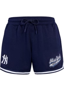 Pro Standard New York Yankees Mens Navy Blue Script Tail Mesh Shorts