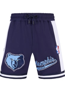Pro Standard Memphis Grizzlies Mens Navy Blue Script Tail Shorts
