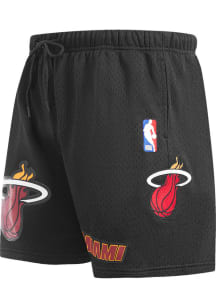 Pro Standard Miami Heat Mens Black Classic Mesh Shorts