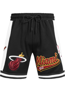 Pro Standard Miami Heat Mens Black Script Tail Shorts