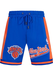 Pro Standard New York Knicks Mens Blue Script Tail Shorts