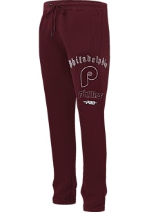 Pro Standard Philadelphia Phillies Mens Red Retro Old English Sweatpants
