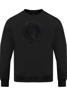 Pro Standard Boston Celtics Mens Black Neutral Long Sleeve Crew Sweatshirt