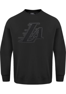 Pro Standard Los Angeles Lakers Mens Black Neutral Long Sleeve Crew Sweatshirt