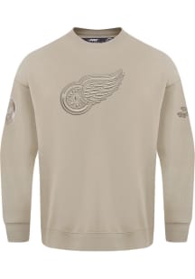 Pro Standard Detroit Red Wings Mens Grey Neutral Long Sleeve Crew Sweatshirt