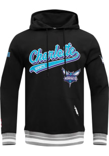 Pro Standard Charlotte Hornets Mens Black Script Tail Fashion Hood