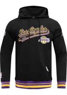 Pro Standard Los Angeles Lakers Mens Black Script Tail Fashion Hood
