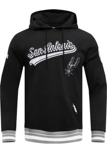 Pro Standard San Antonio Spurs Mens Black Script Tail Fashion Hood