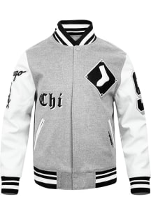 Mens Chicago White Sox Pro Standard Mens Old English Heavyweight Jacket - Grey