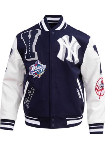 Mens New York Yankees Pro Standard Mens Mash Up Heavyweight Jacket - Navy Blue