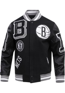 Mens Brooklyn Nets Pro Standard Mens Mash Up Heavyweight Jacket - Black