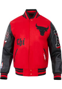 Mens Chicago Bulls Pro Standard Mens Old English Heavyweight Jacket - Red