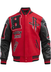 Mens Houston Rockets Pro Standard Mens Mash Up Heavyweight Jacket - Red