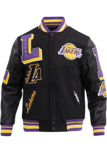 Mens Los Angeles Lakers Pro Standard Mens Mash Up Heavyweight Jacket - Black