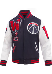 Mens Washington Wizards Pro Standard Mens Mash Up Heavyweight Jacket - Navy Blue
