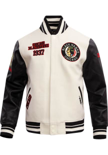 Mens Chicago Blackhawks Pro Standard Mens Retro Heavyweight Jacket - Black