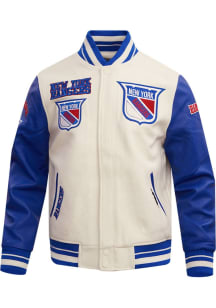 Mens New York Rangers Pro Standard Mens Retro Heavyweight Jacket - Blue