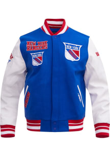 Mens New York Rangers Pro Standard Mens Retro Heavyweight Jacket - Blue