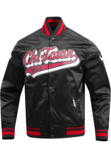 Pro Standard Chicago Bulls Mens Black Script Tail Satin Light Weight Jacket
