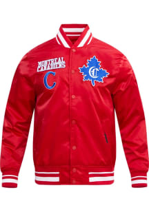 Pro Standard Montreal Canadiens Mens Red Retro Satin Light Weight Jacket