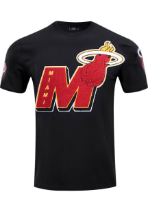 Pro Standard Miami Heat Black Mash Up Short Sleeve T Shirt