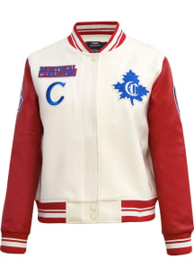 Pro Standard Montreal Canadiens Womens White Retro Heavy Weight Jacket