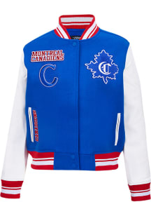 Pro Standard Montreal Canadiens Womens Blue Retro Heavy Weight Jacket
