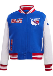 Pro Standard New York Rangers Womens Blue Retro Heavy Weight Jacket