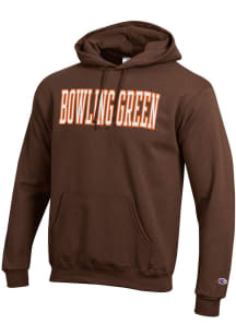 Champion Bowling Green Falcons Mens Brown Straight Powerblend Long Sleeve Hoodie