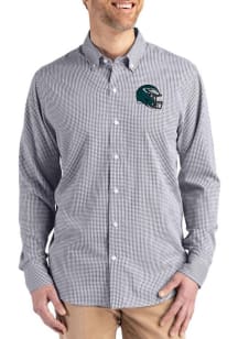 Cutter and Buck Philadelphia Eagles Mens Black Helmet Skyline Long Sleeve Dress Shirt
