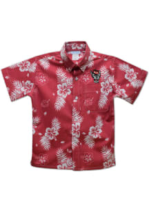Vive La Fete NC State Wolfpack Youth Red Hawaiian Short Sleeve T-Shirt