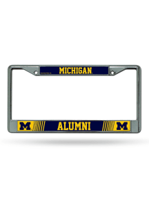 Michigan Wolverines Alumni Chrome License Plate Frame - Silver
