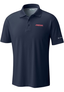 Columbia Arizona Wildcats Mens Navy Blue Heat Seal Low Drag Offshore Short Sleeve Fashion Polo