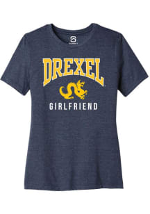 Summit Sportswear Drexel Dragons Womens Navy Blue Girlfriend Short Sleeve T-Shirt