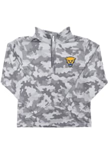 Vive La Fete Pitt Panthers Youth Grey Camo Long Sleeve Quarter Zip Shirt