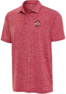 Antigua Ohio State Buckeyes Mens Red Sprout Short Sleeve Polo