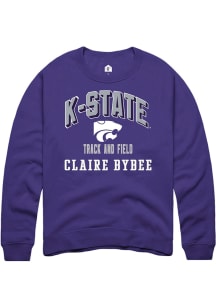 Claire Bybee K-State Wildcats Mens Purple NIL Arch Logo Player Crew