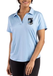 Cutter and Buck Minnesota United FC Womens Light Blue Coastline Short Sleeve Polo Shirt