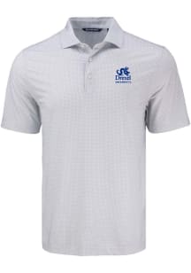 Cutter and Buck Drexel Dragons Mens White Diamond Dot Academic Short Sleeve Polo