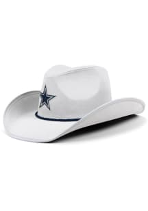 Dallas Cowboys White Rhinestone Cowboy Hat Mens Bucket Hat