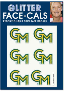 George Mason University 6pk Glitter Design Tattoo