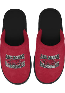 Arkansas Razorbacks Wordmark Stacked Big Logo Mens Slippers