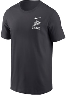 Nike Iowa State Cyclones Charcoal Punching Cy Football Short Sleeve T Shirt