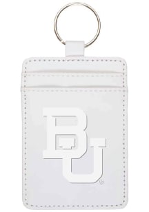 Baylor Bears Leatherette Vertical ID Keychain - White