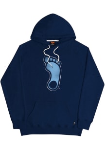 SLAM North Carolina Tar Heels Mens Navy Blue Big Heel Logo Fashion Hood