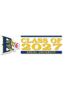 Drexel Dragons 6x2 Class of 2027 Auto Decal - Navy Blue