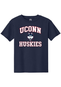 Summit Sportswear UConn Huskies Navy Blue No 1 Primary Short Sleeve T Shirt