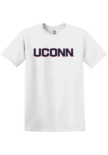 Summit Sportswear UConn Huskies Womens White Straight Block Short Sleeve T-Shirt