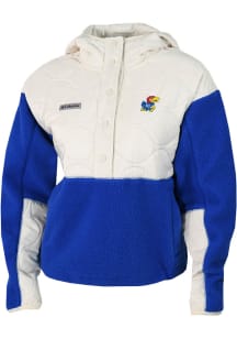 Columbia Kansas Jayhawks Womens Blue Cloud Point Fleece Light Weight Jacket